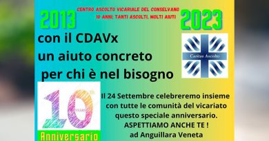 10° anniversario – CENTRO ASCOLTO VICARIALE DEL CONSELVANO 10° anniversario – CENTRO ASCOLTO VICARIALE DEL CONSELVANO